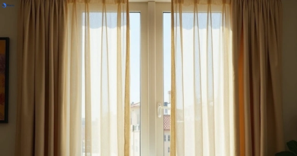 Dusty and dull curtains in padstow-nsw before steam cleaning